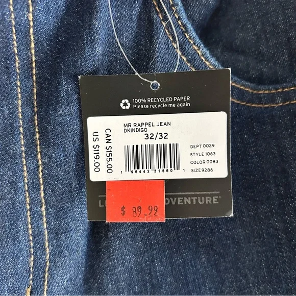 Eddie Bauer ~new Men’s Rappel First Ascent 32/32 Classic Fit Jeans - Picture 14 of 16